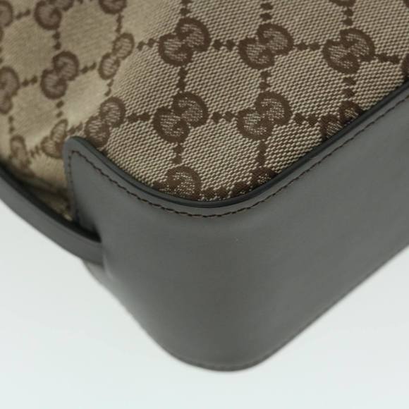 GUCCI Gg Canvas Tote Bag Canvas Leather Beige Brown 107757 Auth Ki3340 - Picture 16 of 16